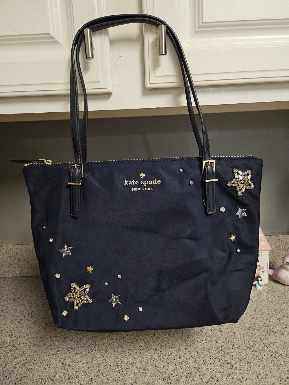 kate spade Navy Embellished Star Tote Bag